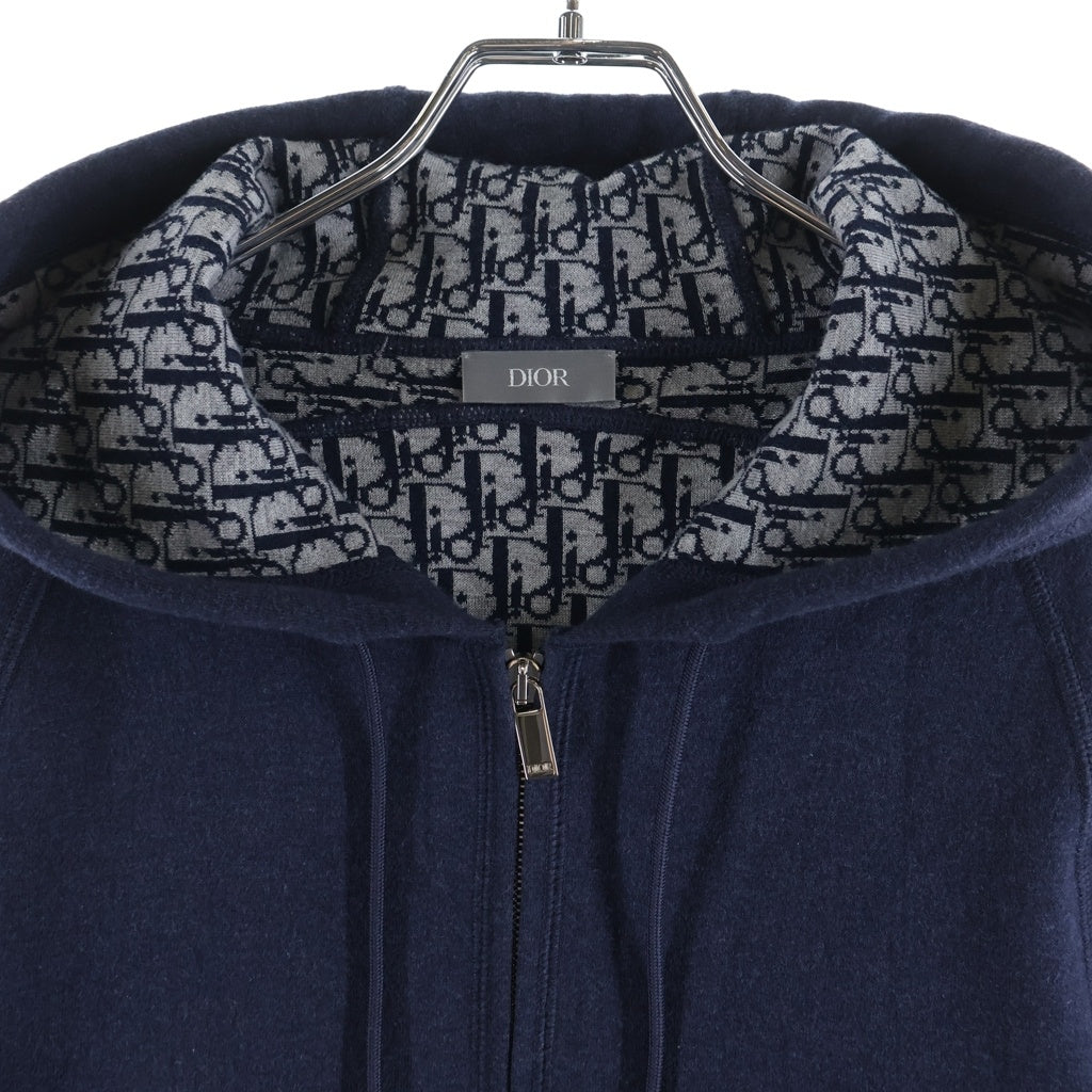 Christian Dior(クリスチャンディオール) 21AW ロゴ オブリーク トラックジャケット ジップアップ パーカー ネイビー 113M221AT225