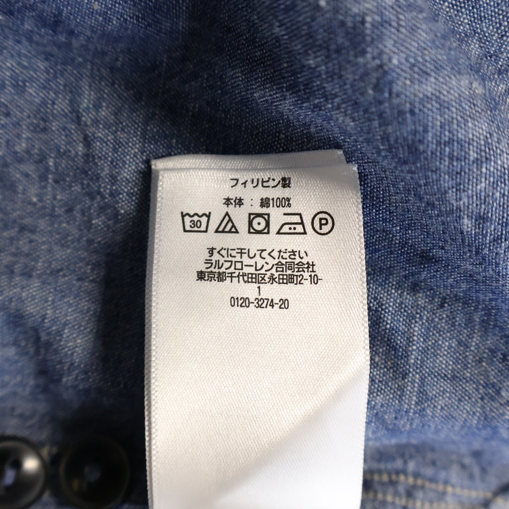 RRL(ダブルアールエル) 胸ポケット 長袖シャツ 0200011589 インディゴ