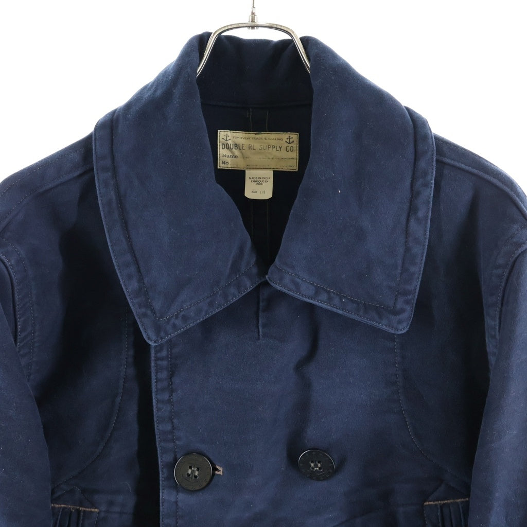 RRL(ダブルアールエル) コットン モールスキン Pコート 0200017129 ブルー