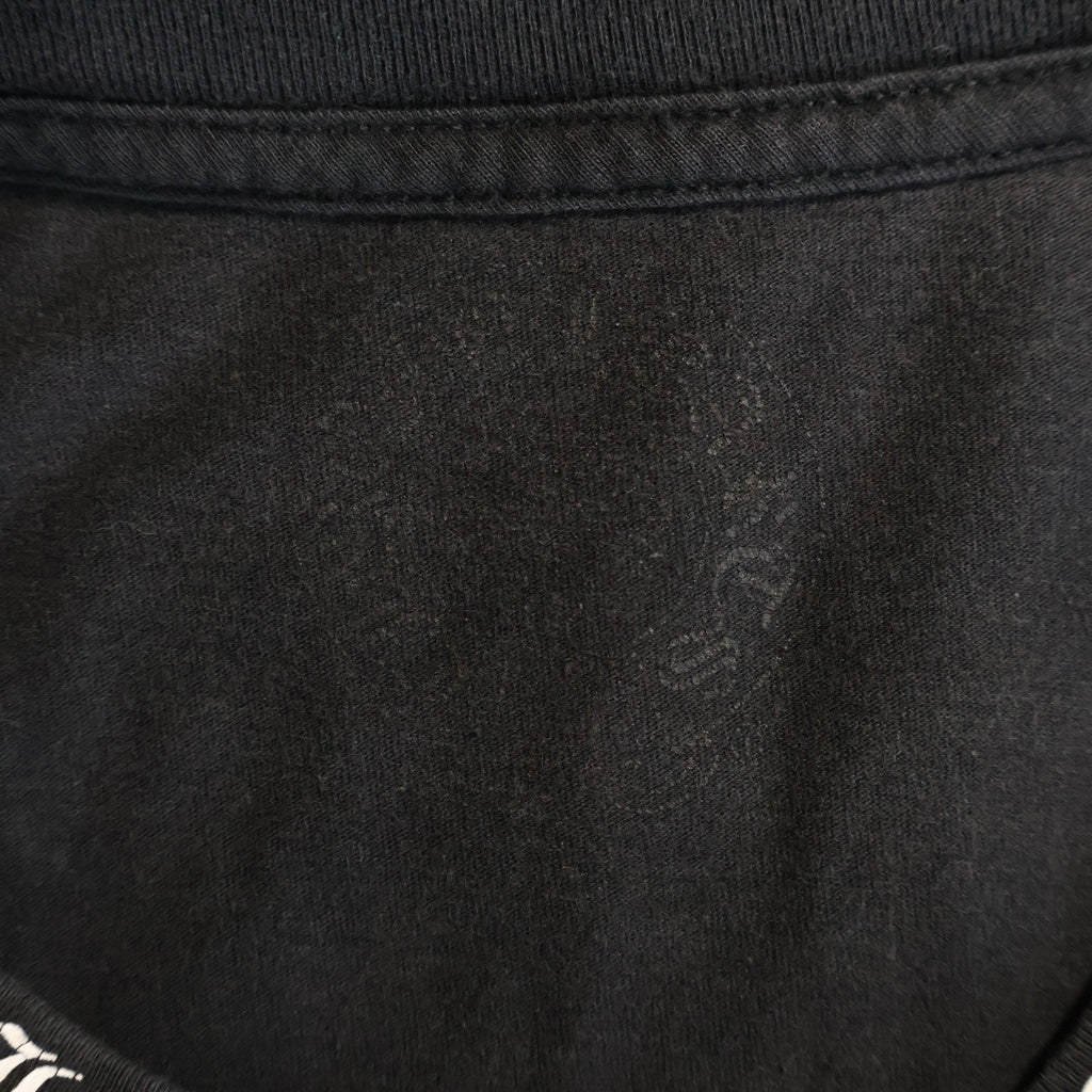 CHROME HEARTS(クロムハーツ) CH LS NECK LOGO ネックロゴプリント 袖ロゴ 長袖Tシャツ ロングスリーブカットソー ブラック