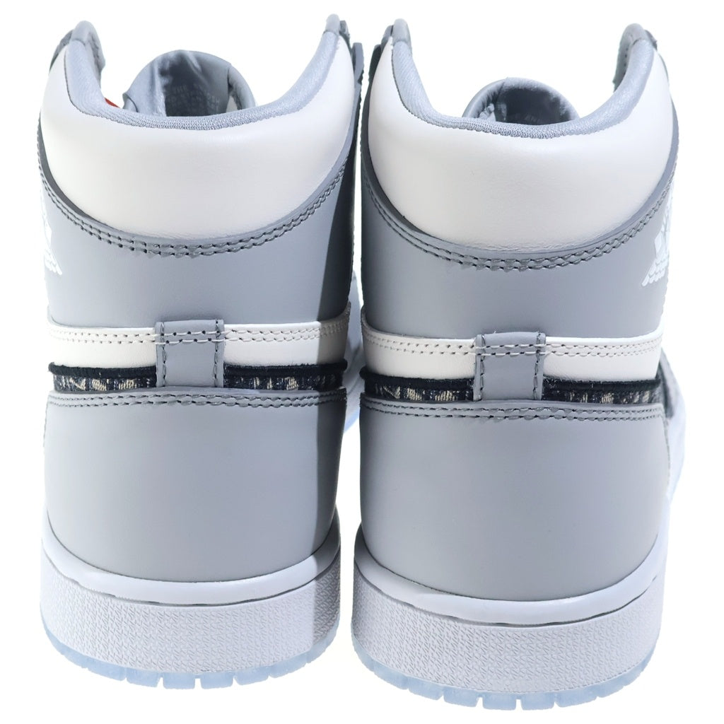 NIKE(ナイキ) ×Dior Air Jordan 1 High Wolf Grey CN8607-002 ×ディオール エアジョーダン1 ハイ OG ハイカットスニーカー シューズ US9.5/27.5cm グレー