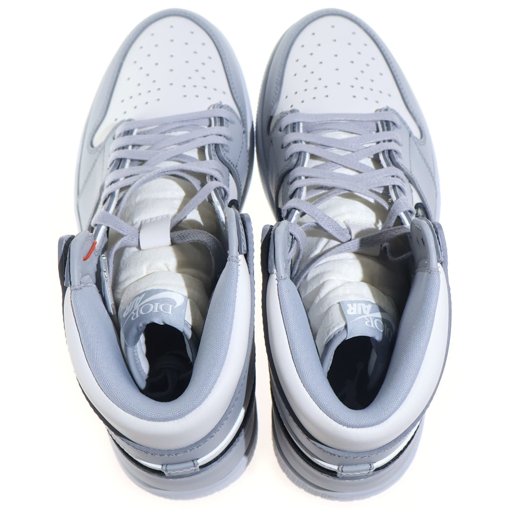 NIKE(ナイキ) ×Dior Air Jordan 1 High Wolf Grey CN8607-002 ×ディオール エアジョーダン1 ハイ OG ハイカットスニーカー シューズ US9.5/27.5cm グレー