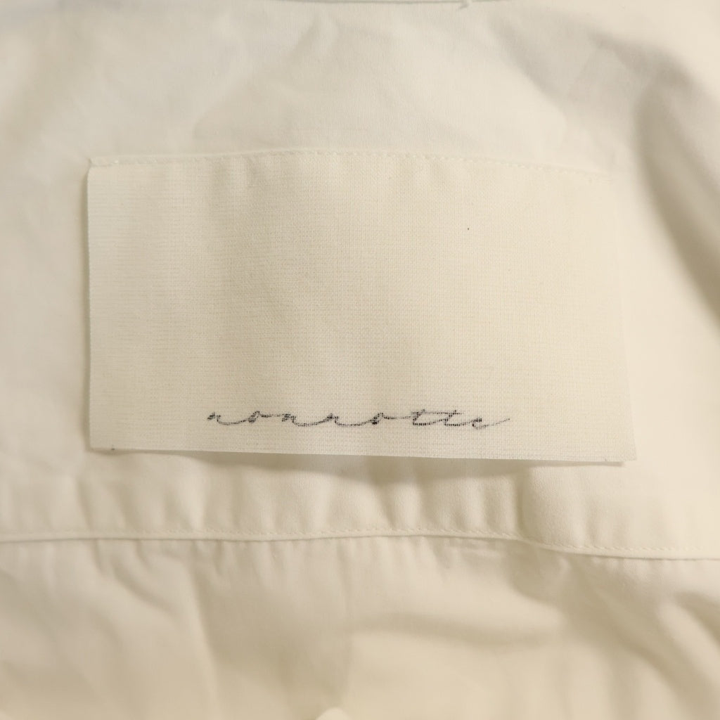 NO BRAND(ノーブランド) nonnotte ノノット 26SS Clear Heavy Broadcloth Dormeuse Shirt ドルムーズ 長袖シャツ ホワイト