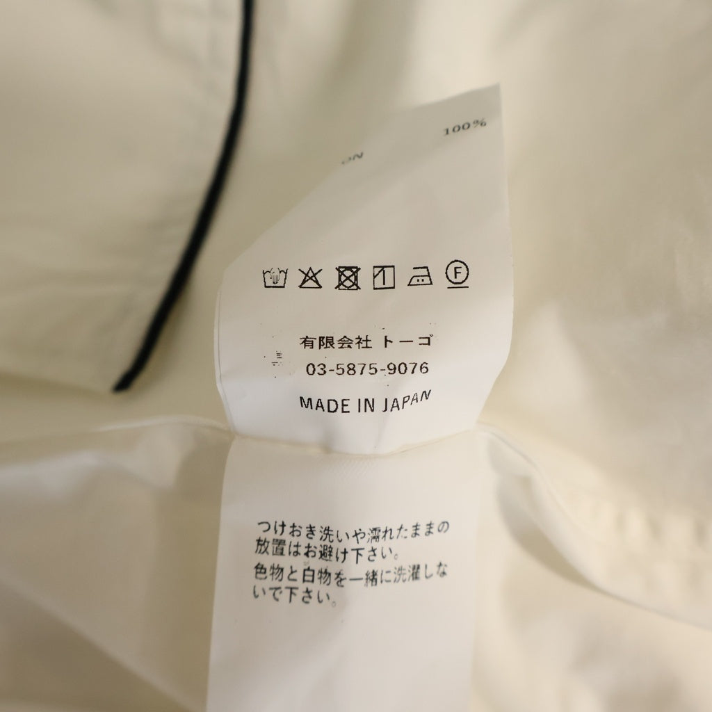 NO BRAND(ノーブランド) nonnotte ノノット 26SS Clear Heavy Broadcloth Dormeuse Shirt ドルムーズ 長袖シャツ ホワイト