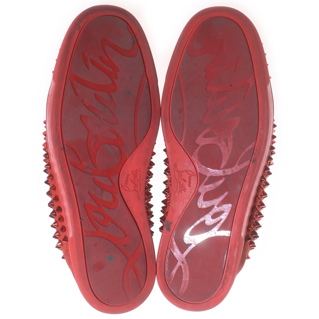 CHRISTIAN LOUBOUTIN(クリスチャンルブタン) スパイク フルスタッズ ハイカット スニーカー シューズ レッド