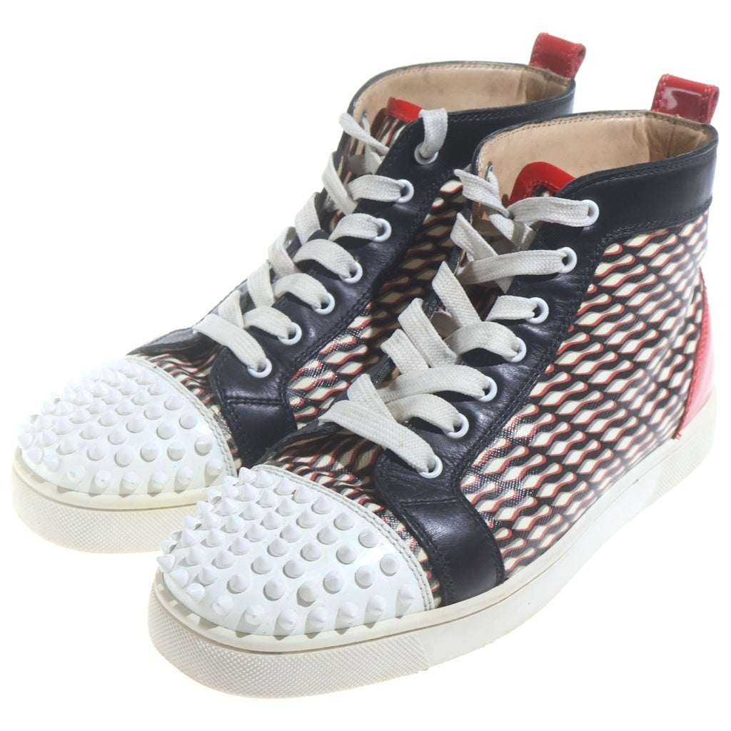 CHRISTIAN LOUBOUTIN(クリスチャンルブタン) スパイクスタッズ まだら模様 ハイカットスニーカー シューズ マルチ