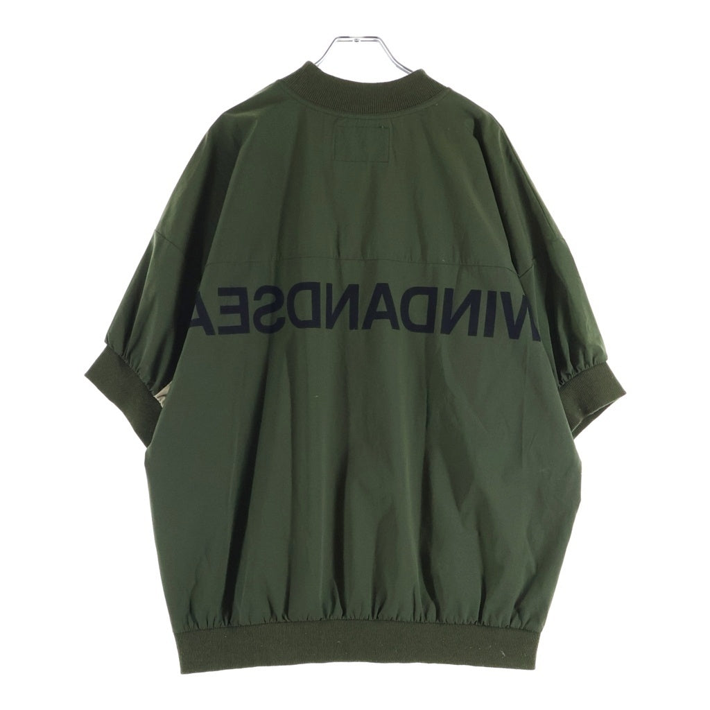 WIND AND SEA(ウィンダンシー) 20SS NYLON PULLOVER WDS-20S2-TPS-01 ナイロン プルオーバー 半袖Tシャツ グリーン