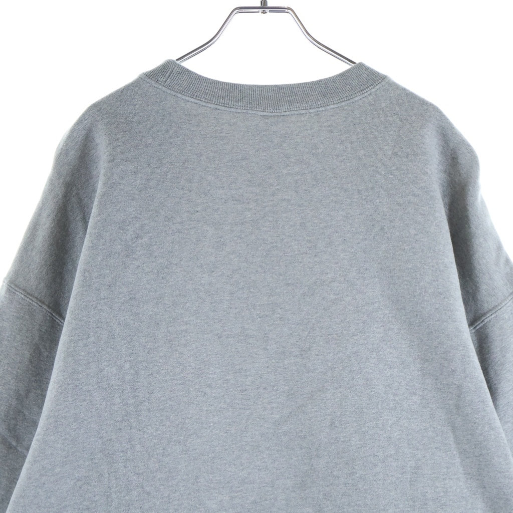 STUSSY(ステューシー) フロントロゴ刺繍 長袖スウェット トレーナー HO220406STY グレー