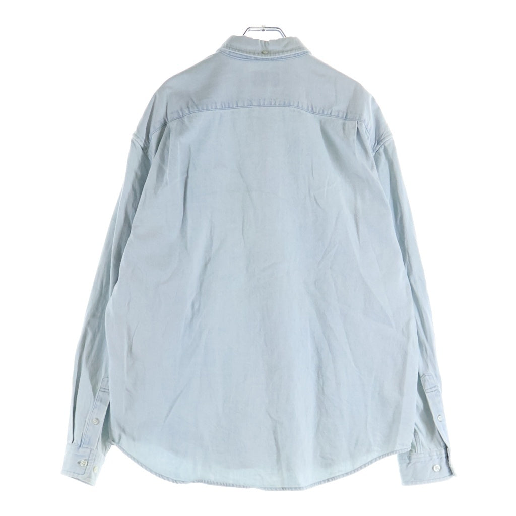 SUPREME(シュプリーム) 22SS Small Box Shirt Washed Blue スモールボックスロゴ デニム 長袖シャツ インディゴ