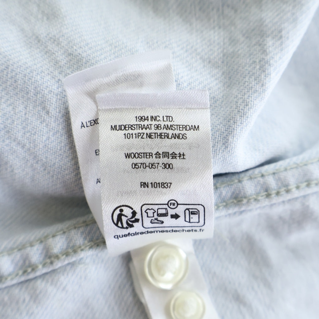 SUPREME(シュプリーム) 22SS Small Box Shirt Washed Blue スモールボックスロゴ デニム 長袖シャツ インディゴ