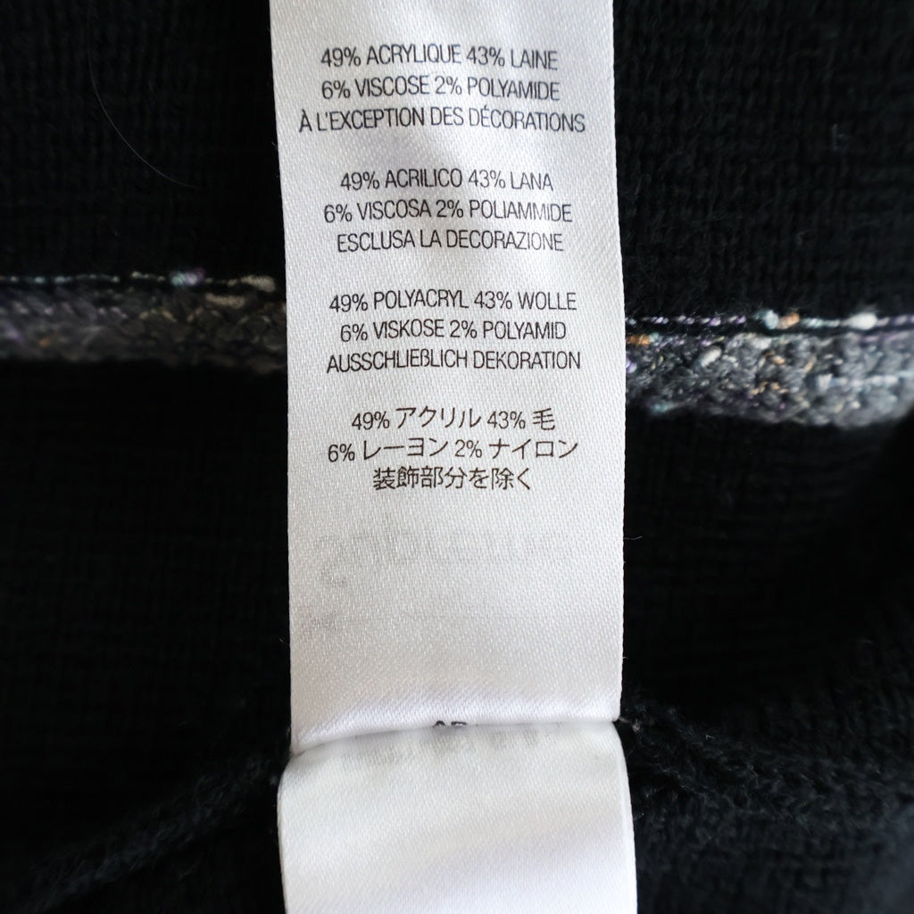 SUPREME(シュプリーム) 24AW Speckle Stripe Zip Up Cardigan ストライプ ジップアップ カーディガン ブラック
