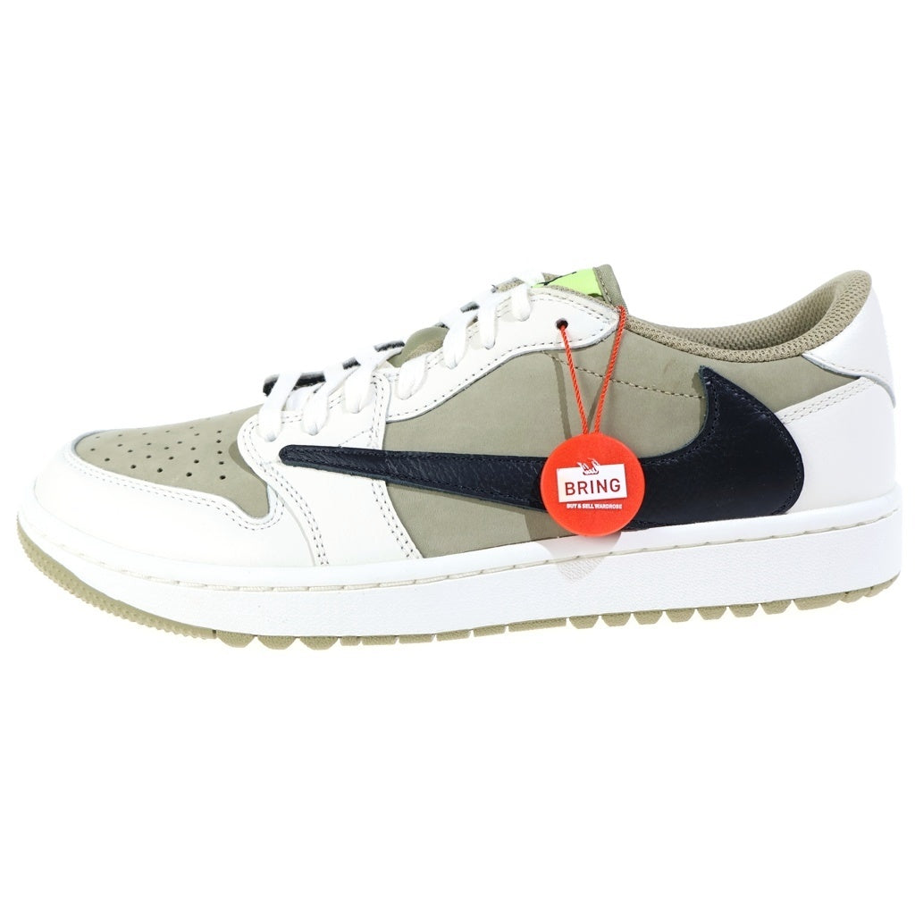NIKE(ナイキ) ×Travis Scott Air Jordan 1 Low Golf Neutral Olive FZ3124-200 エアジョーダン1 ロー ゴルフ NRG ローカットスニーカー US9.5/27.5cm