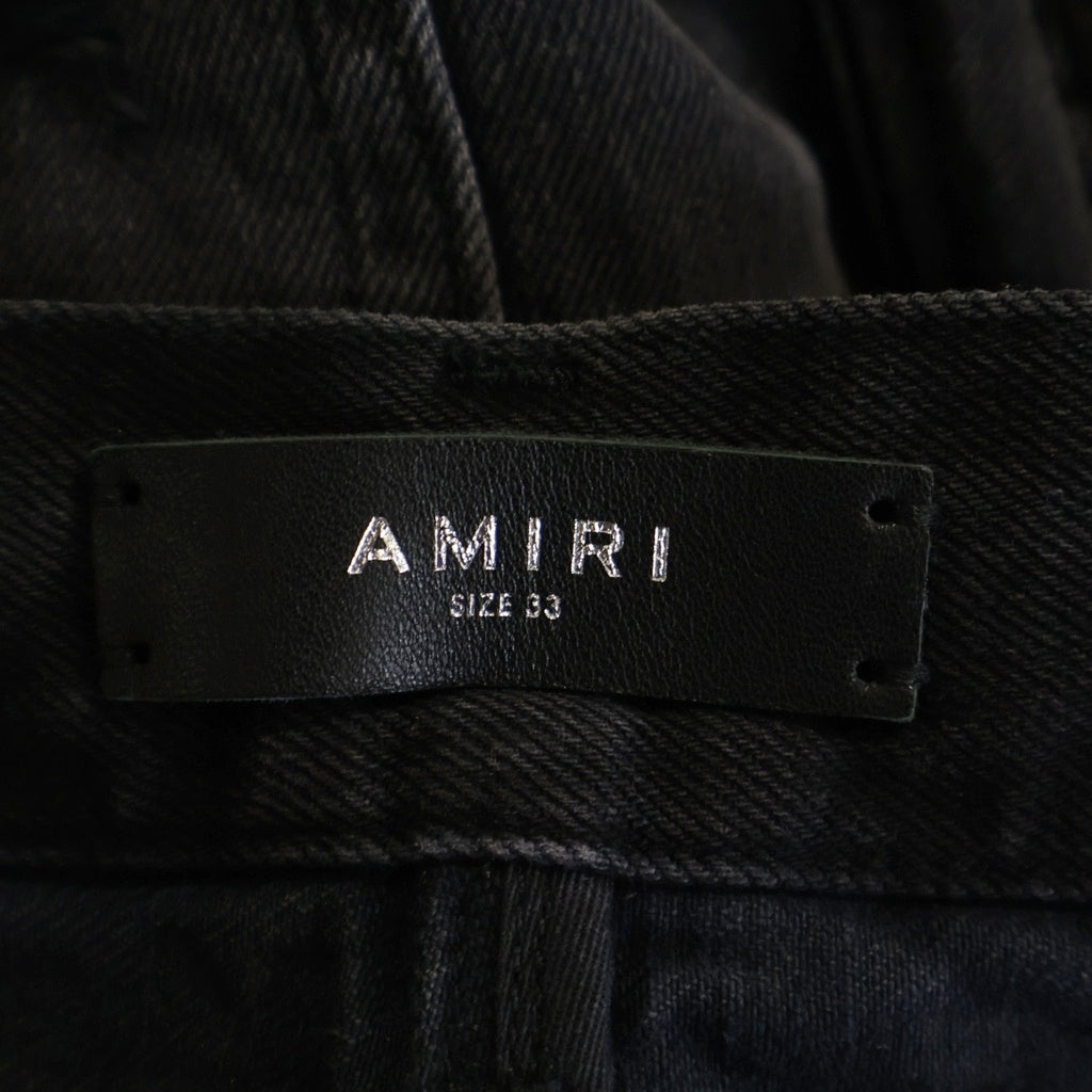 AMIRI(アミリ) 23AW Arts District Straight Fit Jeans ロゴ刺繍 ストレートジーンズ ダメージ加工