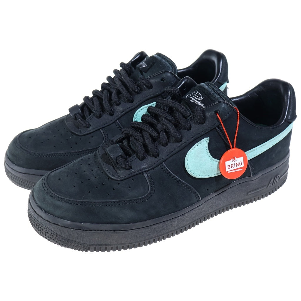 NIKE(ナイキ) ×TIFFANY&CO AIR FORCE 1 LOW 1837 DZ1382-001 ×ティファニー エアフォース1 ローカットスニーカー シューズ US9/27.0cm ブラック/ティファニーブルー