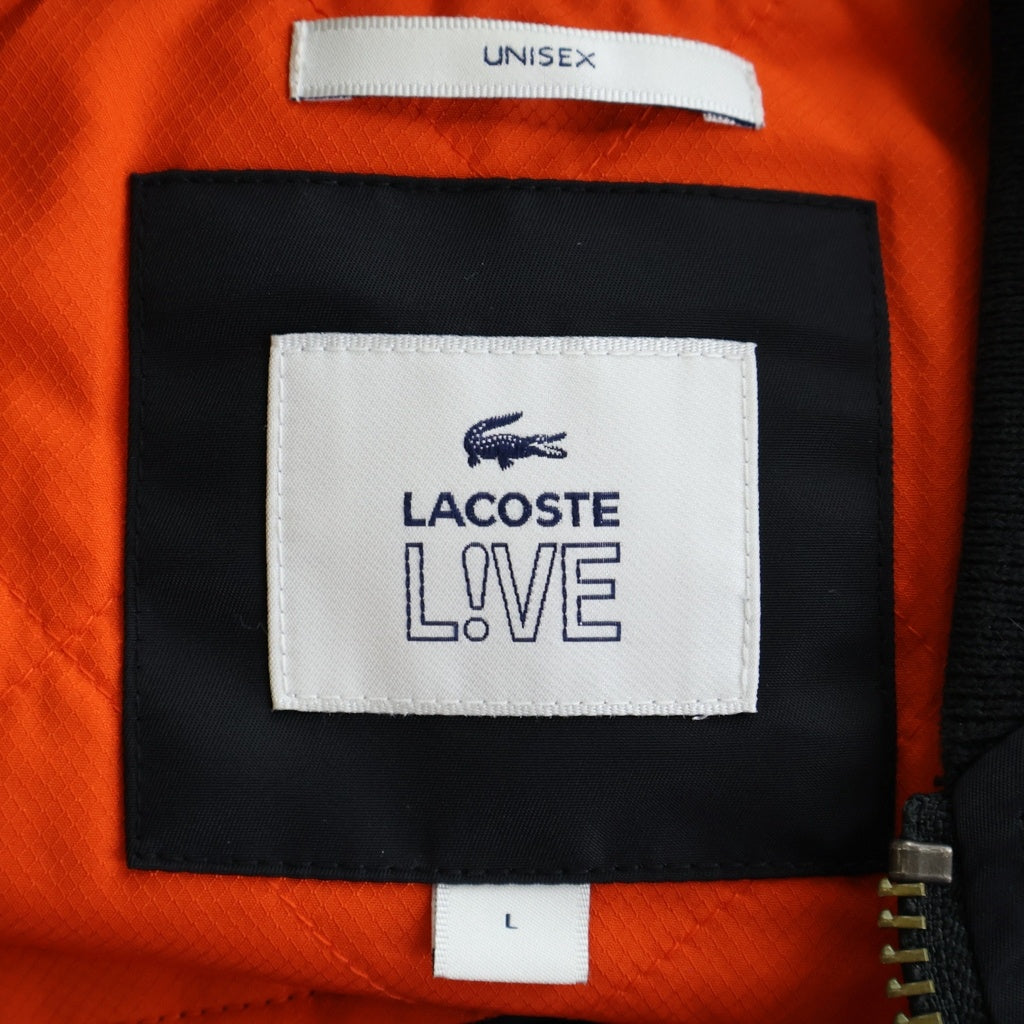 LACOSTE(ラコステ) フェルトロゴ MA-1 ジャケット BH1158 ブラック