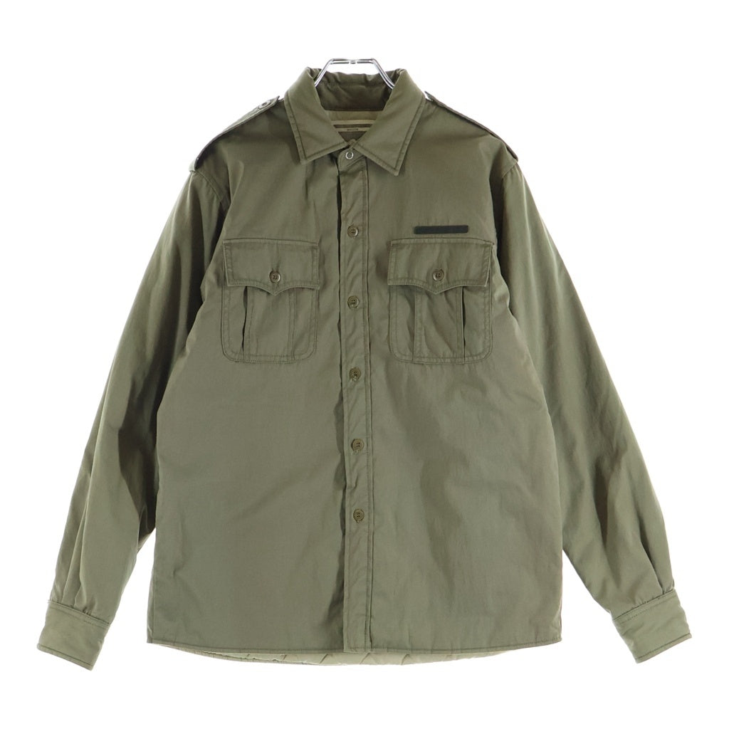 NO BRAND(ノーブランド) 【COREFIGHTER】コアファイター 裏地キルティング ミリタリー ジャケット 長袖シャツ カーキ