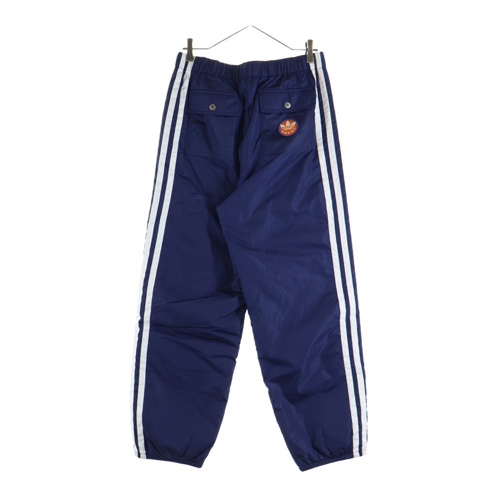 GUCCI(グッチ) ×adidas Track Pants 722270-ZALCQ サイドストライブ トラックパンツ ナイロン ネイビー