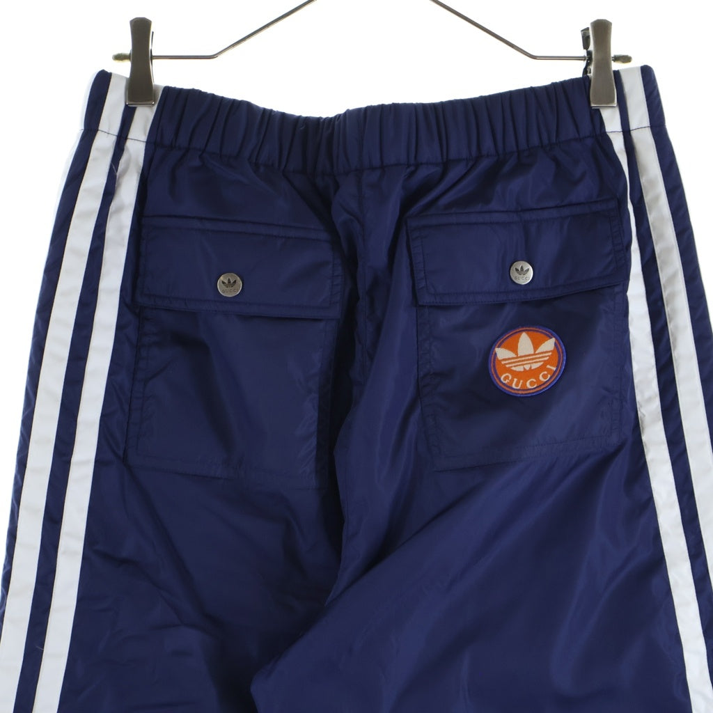 GUCCI(グッチ) ×adidas Track Pants 722270-ZALCQ サイドストライブ トラックパンツ ナイロン ネイビー
