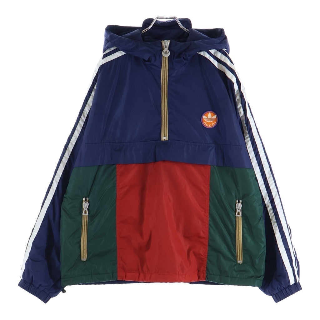 GUCCI(グッチ) ×adidas Track Jacket 722520-ZALCQ 3ストライプパラシュート ハーフジップ ブルゾン トラックジャケット ナイロン マルチ