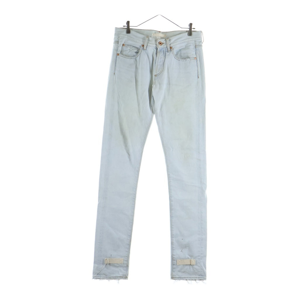 OFF-WHITE(オフホワイト) スリムフィット ハードクラッシュ デニムパンツ OMCE003 インディゴ