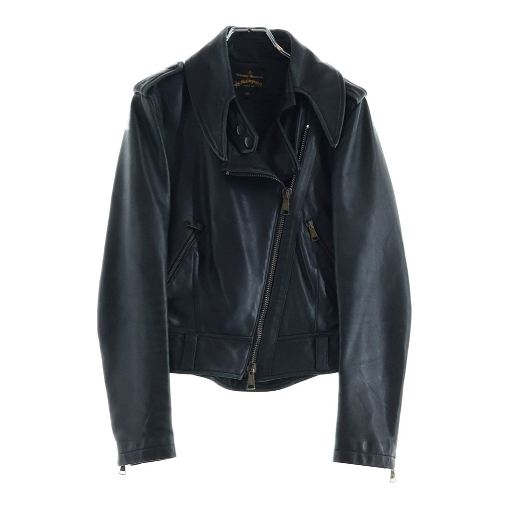Vivienne Westwood Anglomania(ヴィヴィアンウエストウッドアングロマニア) Leather Riders Jacket 05101M レザー ライダース ジャケット ブラック レディース