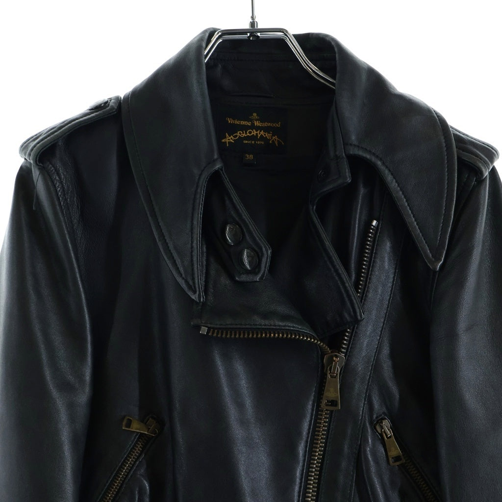 Vivienne Westwood Anglomania(ヴィヴィアンウエストウッドアングロマニア) Leather Riders Jacket 05101M レザー ライダース ジャケット ブラック レディース