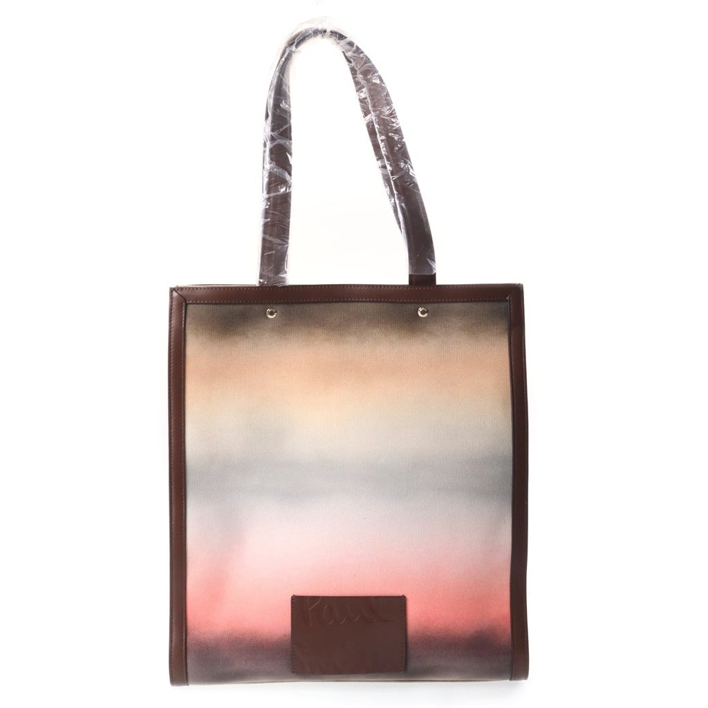 Paul Smith(ポールスミス) Untitled Stripe アンタイトルド ストライプ トートバッグ ハンドバッグ キャンバス レザー マルチカラー