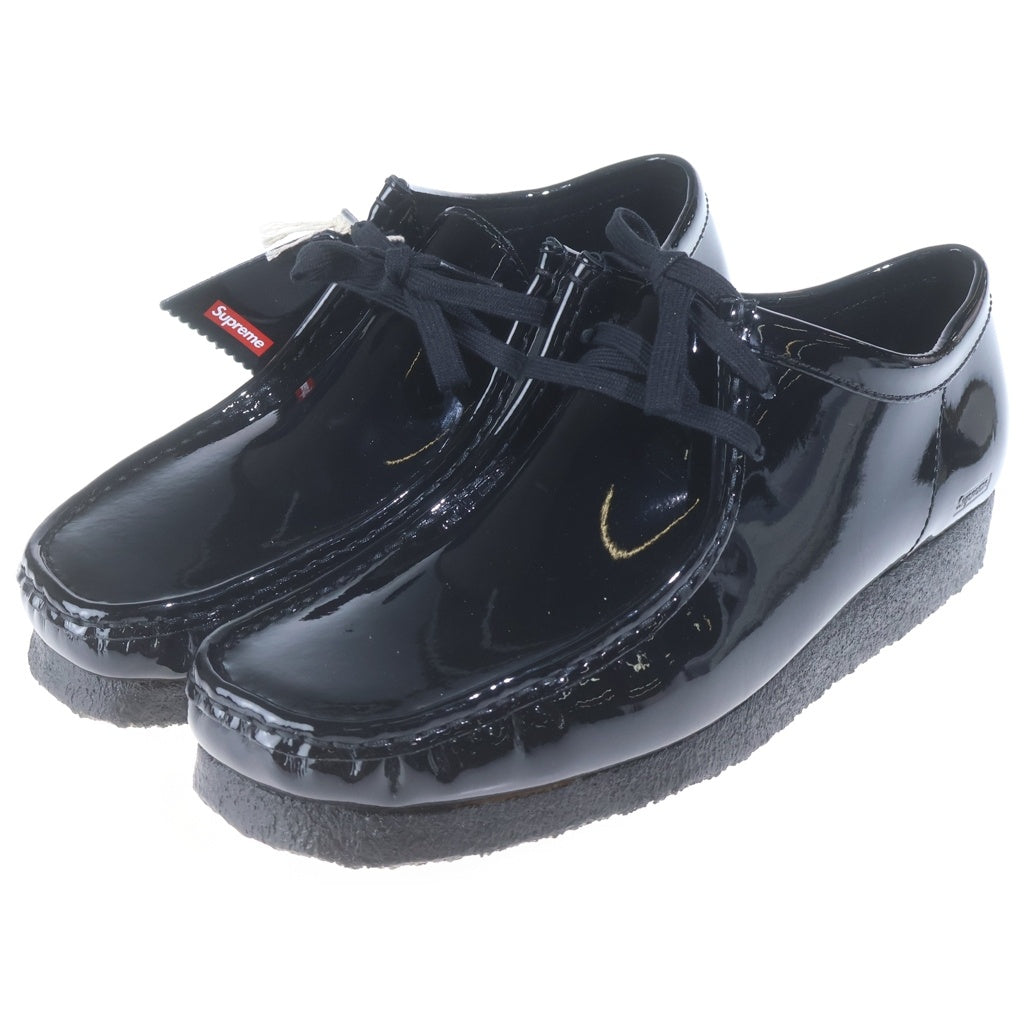 SUPREME(シュプリーム) 25SS ×CLARKS PATENT LEATHER WALLABEE クラークス パテントレザー ワラビー ローカットシューズ US10.5/28.5cm ブラック