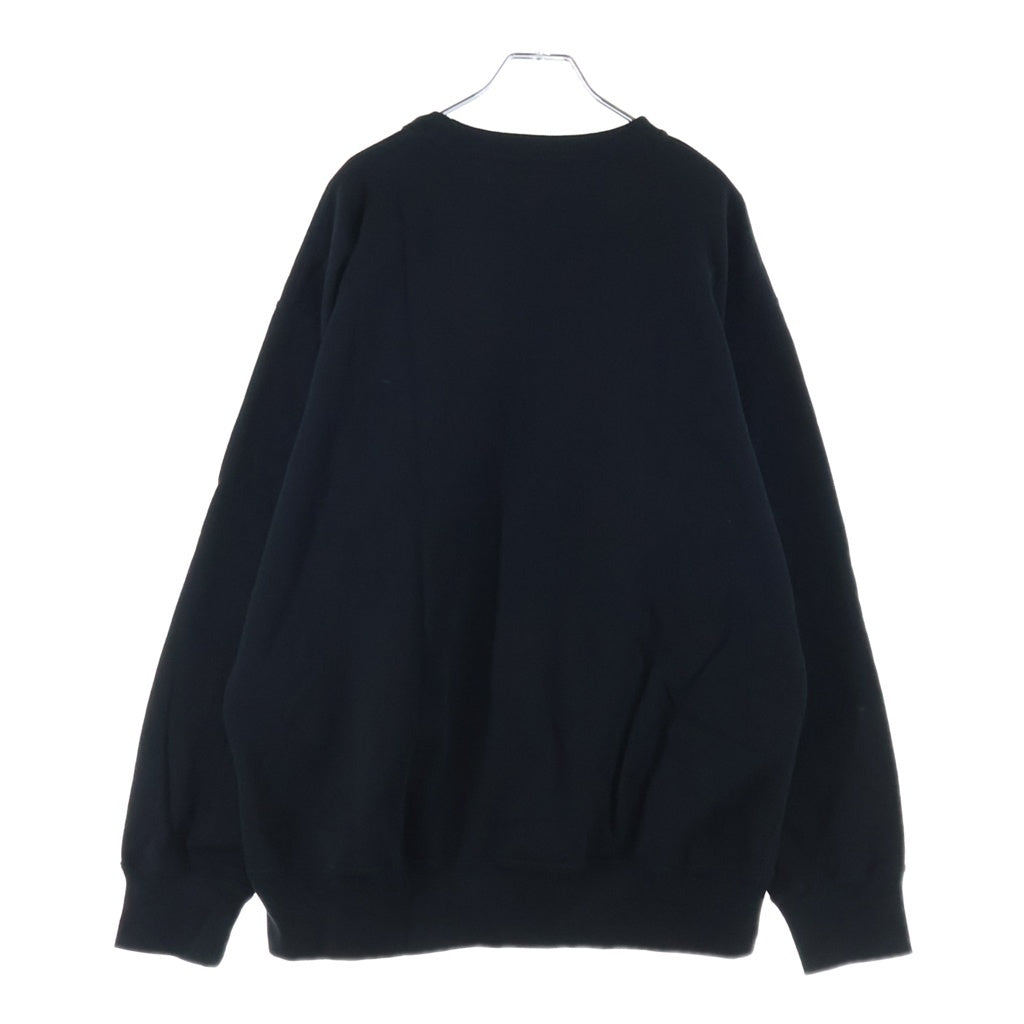 COMME des GARCONS HOMME(コムデギャルソンオム) 24SS HOMMEプリント 綿裏毛 クルーネック スウェット HM-T104 ブラック