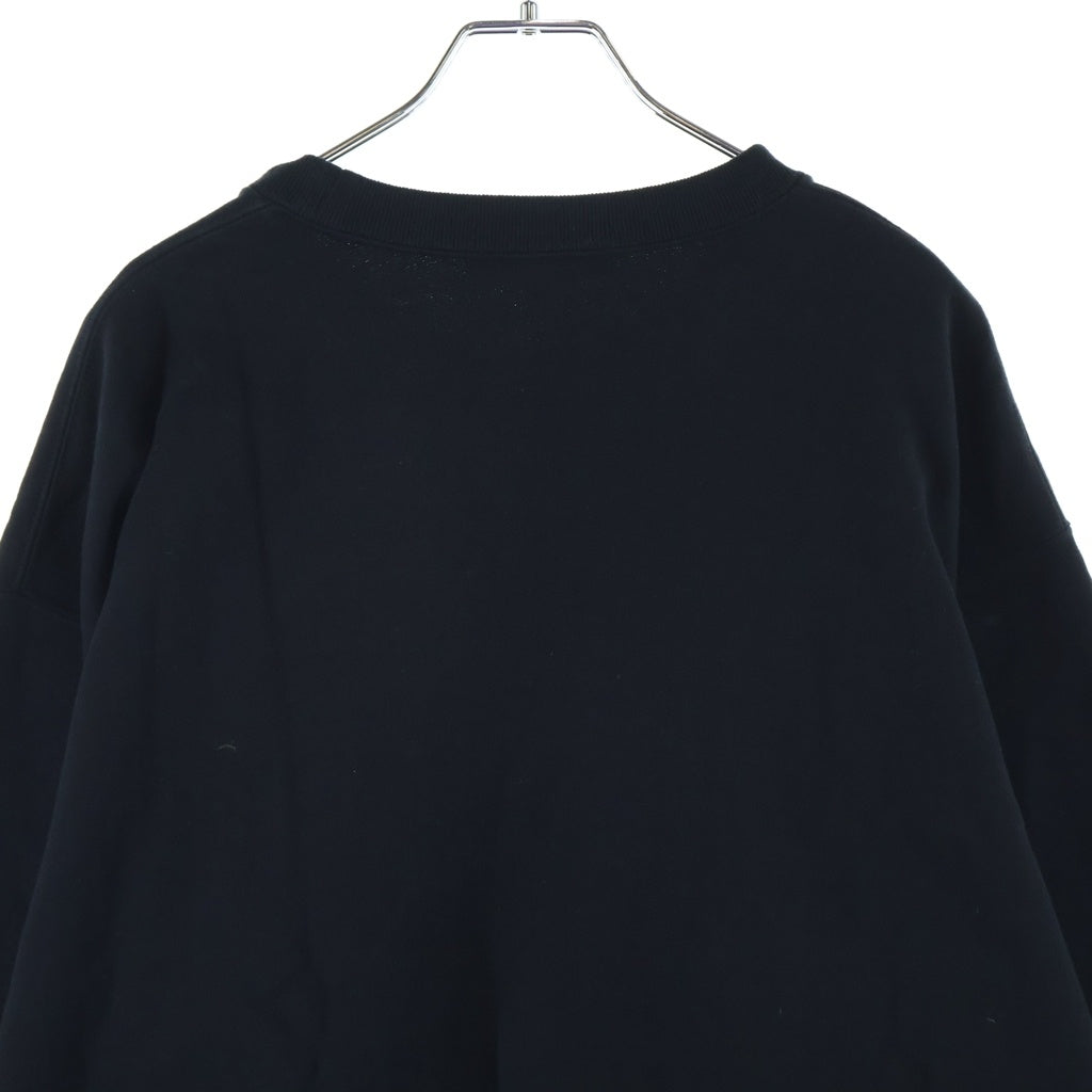 COMME des GARCONS HOMME(コムデギャルソンオム) 24SS HOMMEプリント 綿裏毛 クルーネック スウェット HM-T104 ブラック