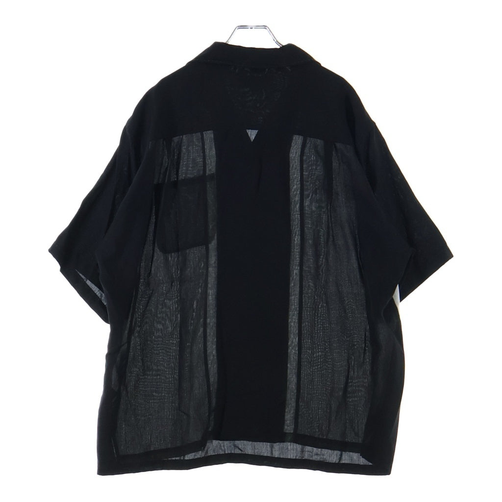 WACKO MARIA(ワコマリア) SWITCHING SHIRT 26SS-WMS-OC02 スイッチング シャツ 半袖 ブラック/グレー