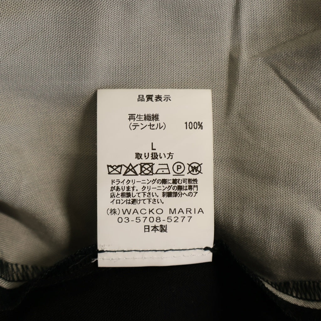 WACKO MARIA(ワコマリア) SWITCHING SHIRT 26SS-WMS-OC02 スイッチング シャツ 半袖 ブラック/グレー