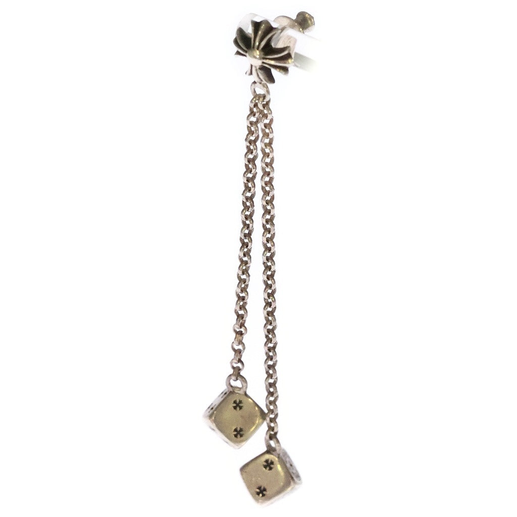 CHROME HEARTS(クロムハーツ) CHAIN DROP DICE 2/チェーンドロップダイス ピアス シルバー