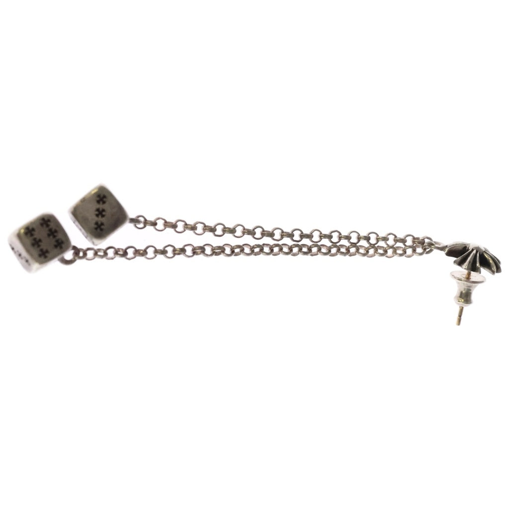 CHROME HEARTS(クロムハーツ) CHAIN DROP DICE 2/チェーンドロップダイス ピアス シルバー