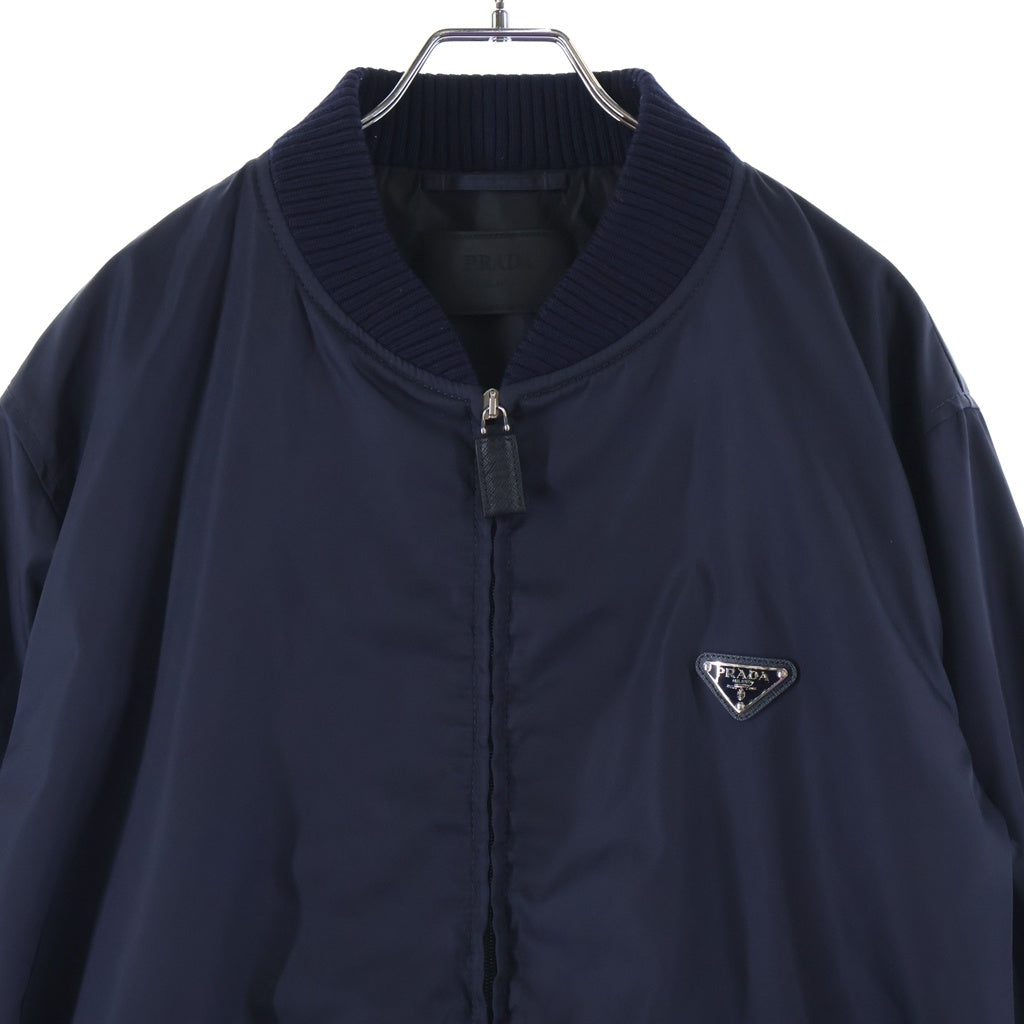 PRADA(プラダ) Re-Nylon トライアングルロゴプレート ボンバージャケット ジャケット SGH038 RWN0 1WQ8 ネイビー