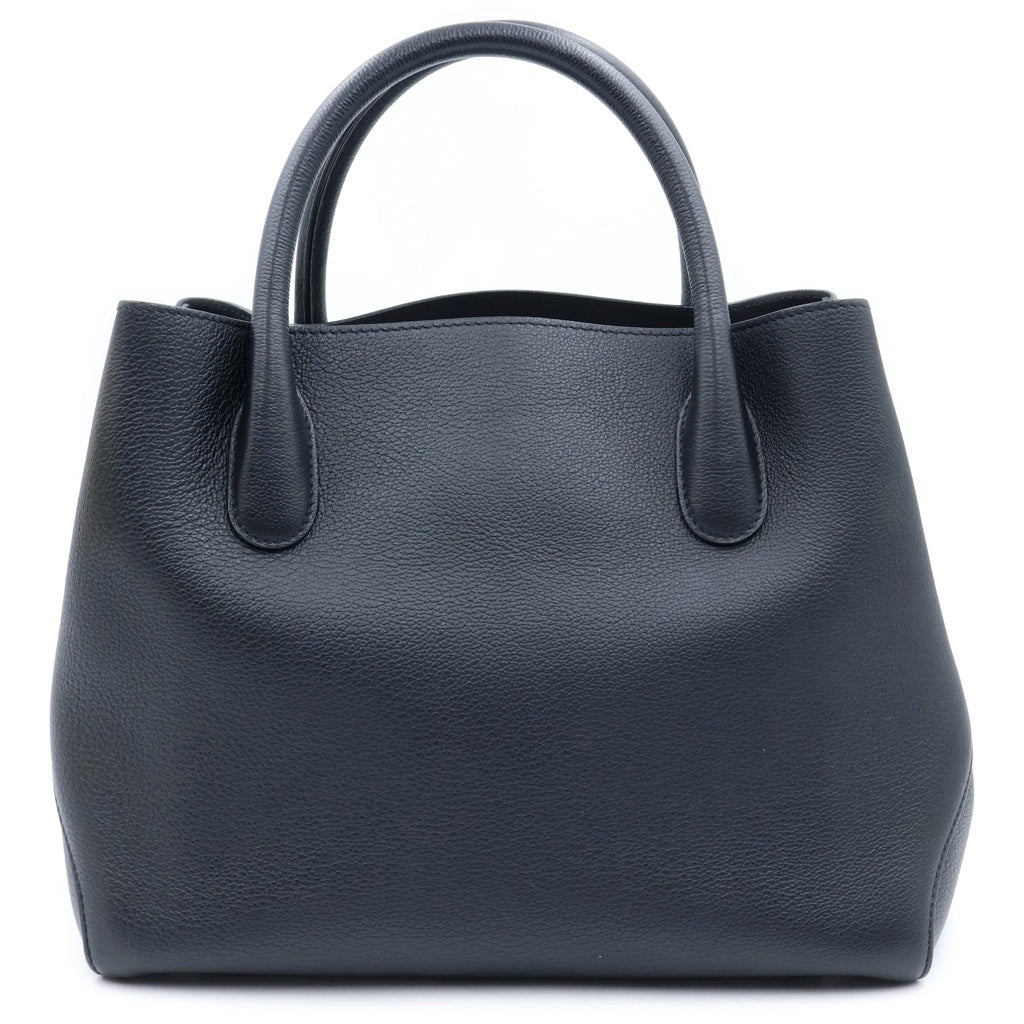 Christian Dior(クリスチャンディオール) オープンバー 2WAYトートバッグ ブラック レザー シルバー金具 M1067PVFW レディース