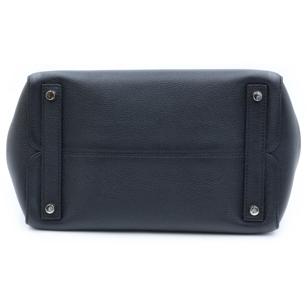 Christian Dior(クリスチャンディオール) オープンバー 2WAYトートバッグ ブラック レザー シルバー金具 M1067PVFW レディース