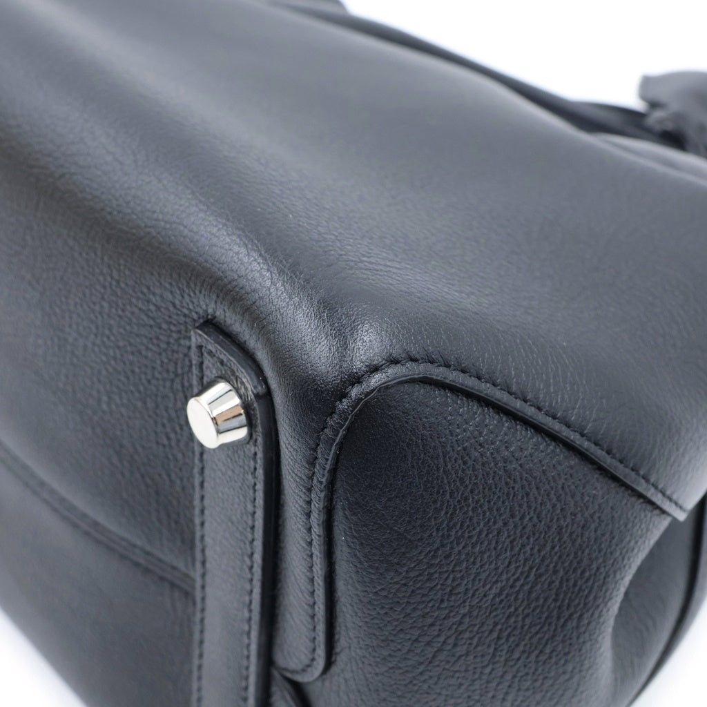 Christian Dior(クリスチャンディオール) オープンバー 2WAYトートバッグ ブラック レザー シルバー金具 M1067PVFW レディース
