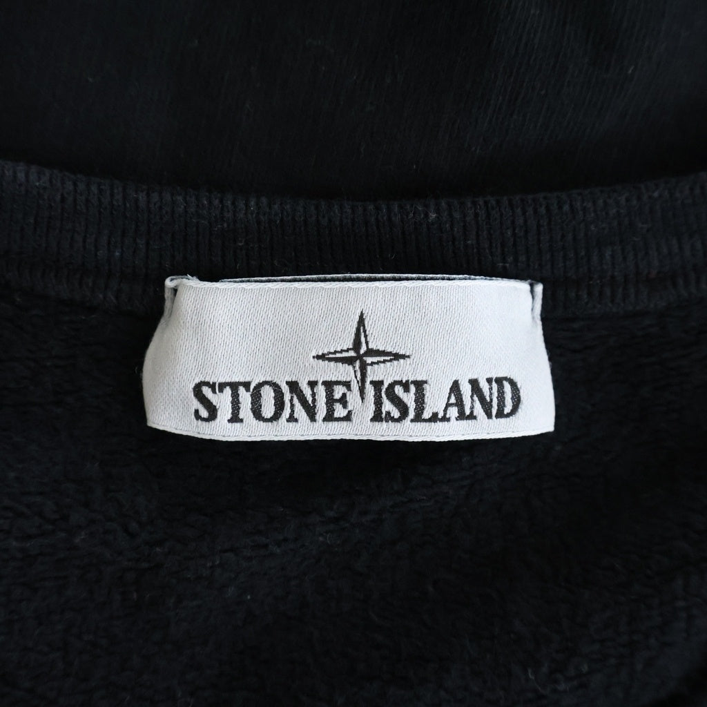 STONE ISLAND(ストーンアイランド) Brushed Organic Cotton Fleece クルーネック スウェットシャツ K2S156100008S0A20 ブラック