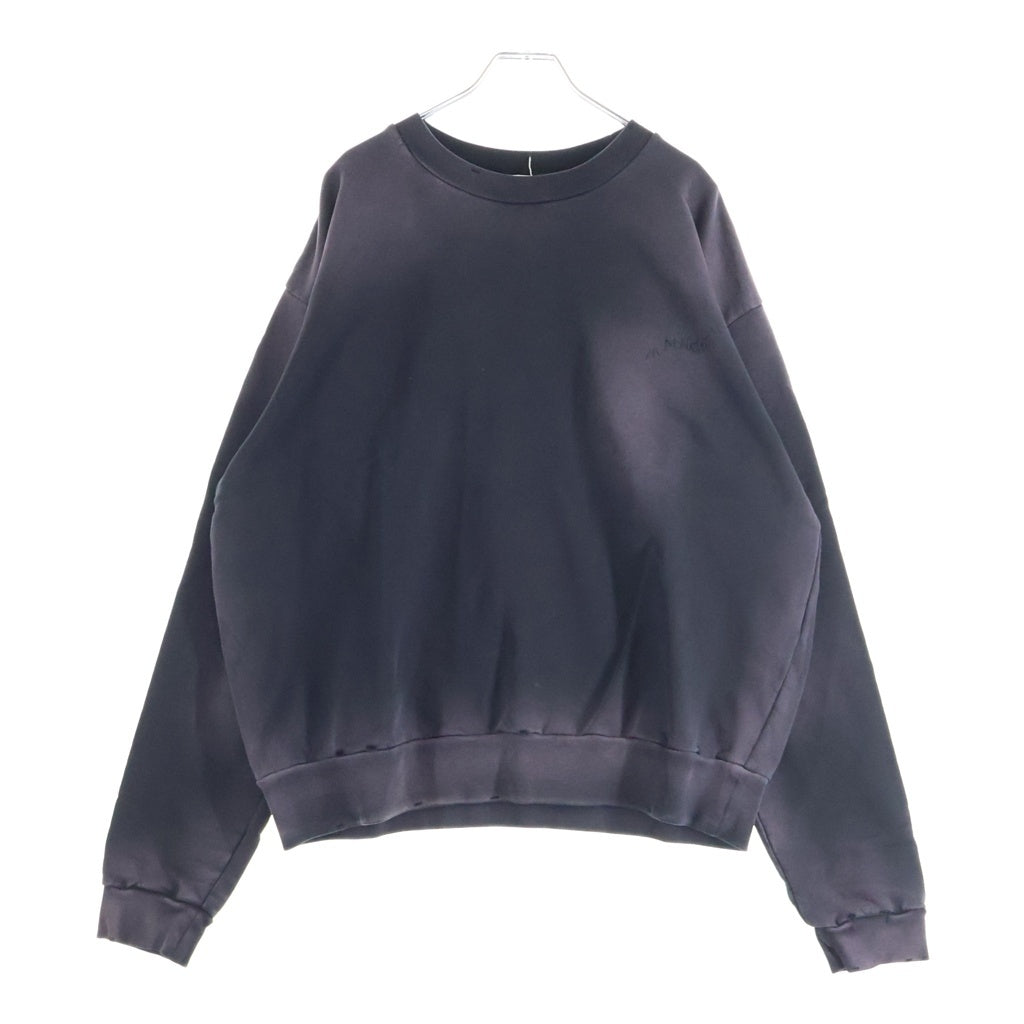 MARNI(マルニ) 24SS ヴィンテージ加工 ロゴ刺繍 スウェット トレーナー FUMU0074GS USCY09 ブラック