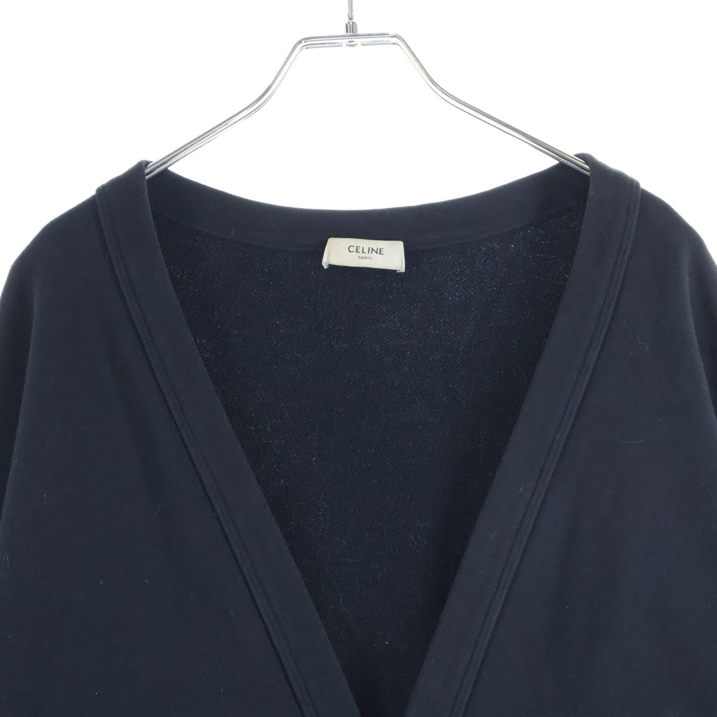 CELINE(セリーヌ) 22SS バックロゴプリント オーバーサイズ スウェット カーディガン ブラック
