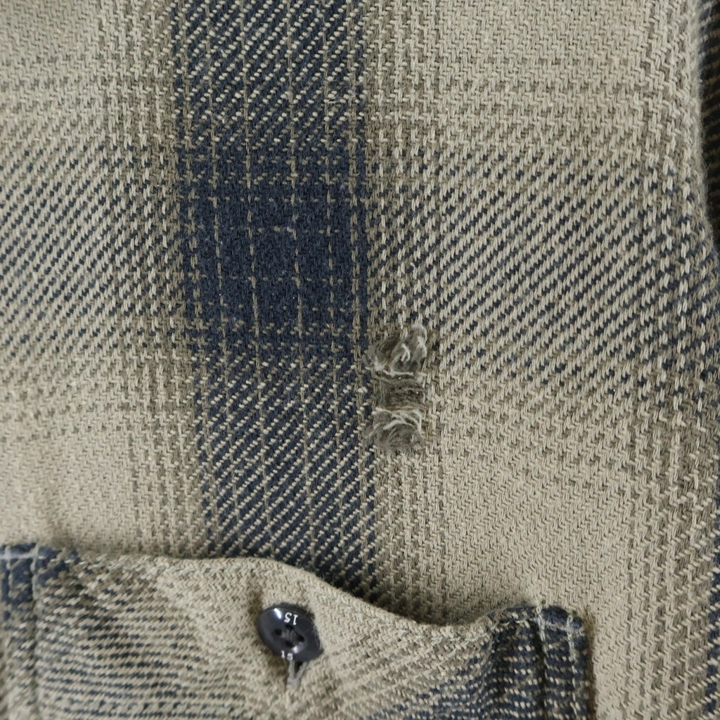 NEIGHBORHOOD(ネイバーフッド) SAVAGE BLOCK HOMBRE CHECK SHIRT 242AQNH-SHM07 オンブレ チェックシャツ ネルシャツ 長袖 ブラウン