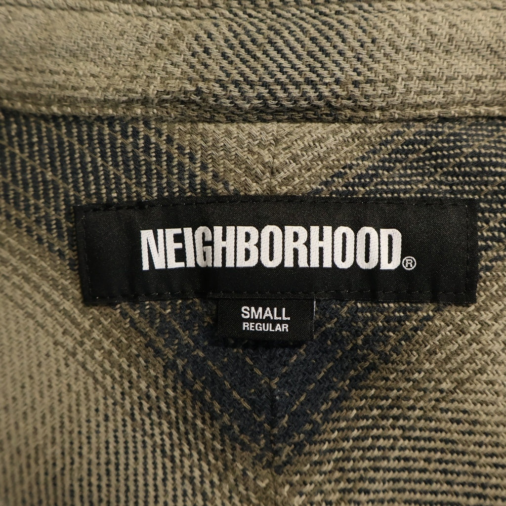 NEIGHBORHOOD(ネイバーフッド) SAVAGE BLOCK HOMBRE CHECK SHIRT 242AQNH-SHM07 オンブレ チェックシャツ ネルシャツ 長袖 ブラウン