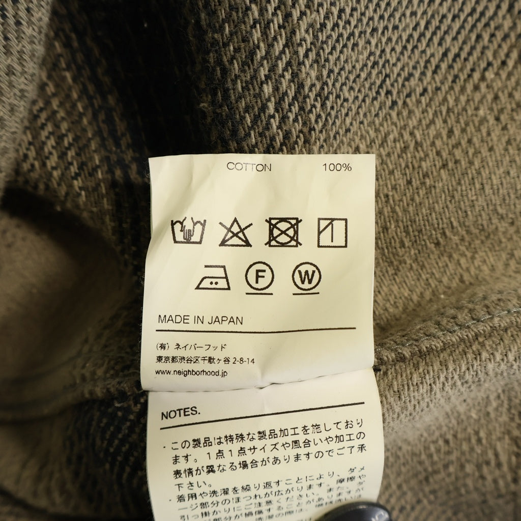 NEIGHBORHOOD(ネイバーフッド) SAVAGE BLOCK HOMBRE CHECK SHIRT 242AQNH-SHM07 オンブレ チェックシャツ ネルシャツ 長袖 ブラウン