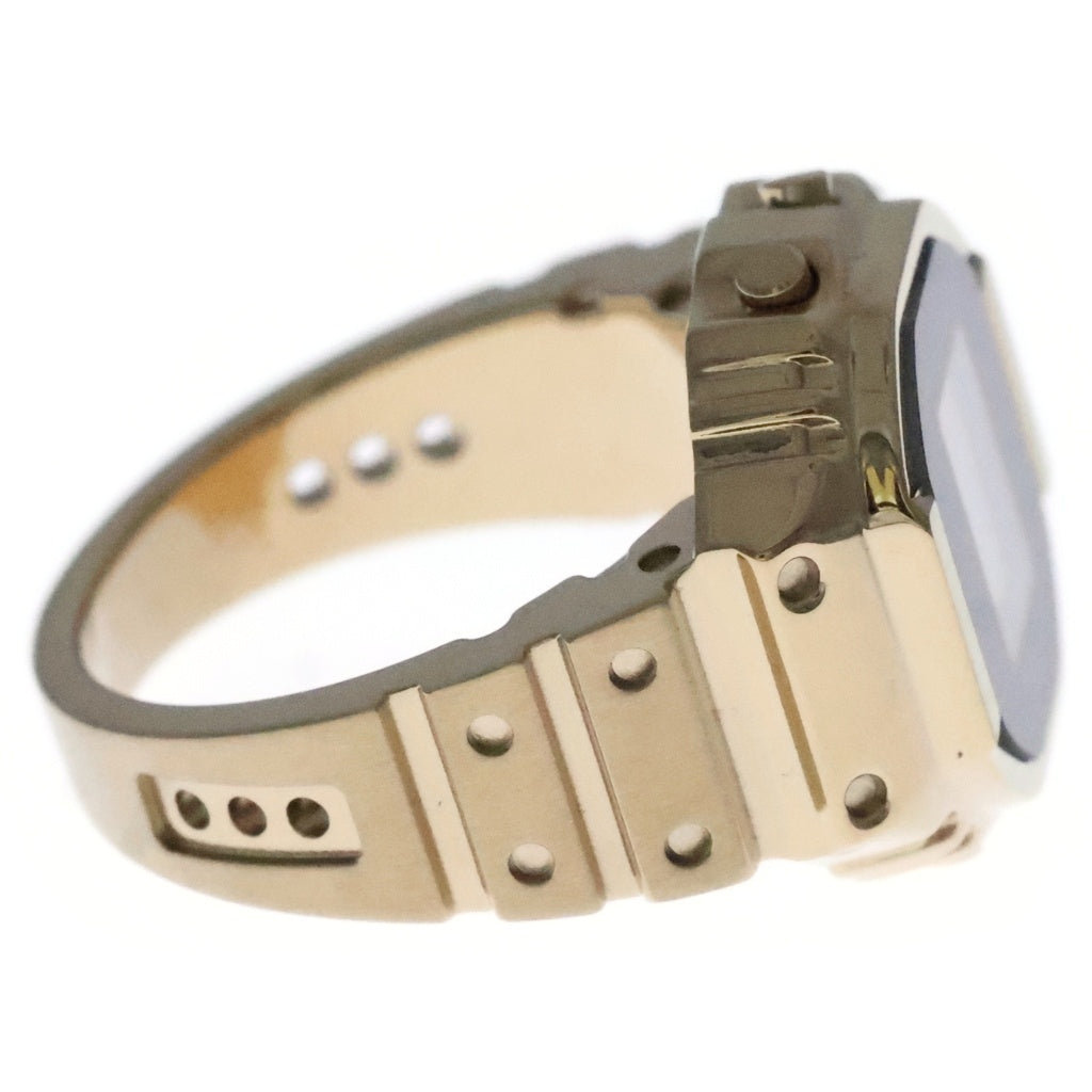 CASIO(カシオ) Ring Watch リングウォッチ SS/QZ GP 黒文字盤 デジタル ゴールド CRWー001
