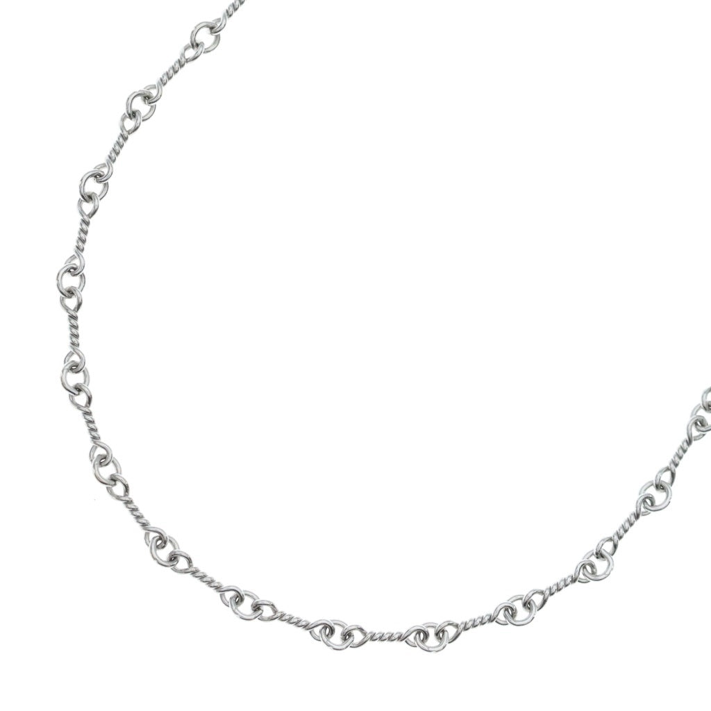 CHROME HEARTS(クロムハーツ) 18KWG NECKCHAIN T16 ツイストチェーンネックレス 16inch ホワイトゴールド BCA001