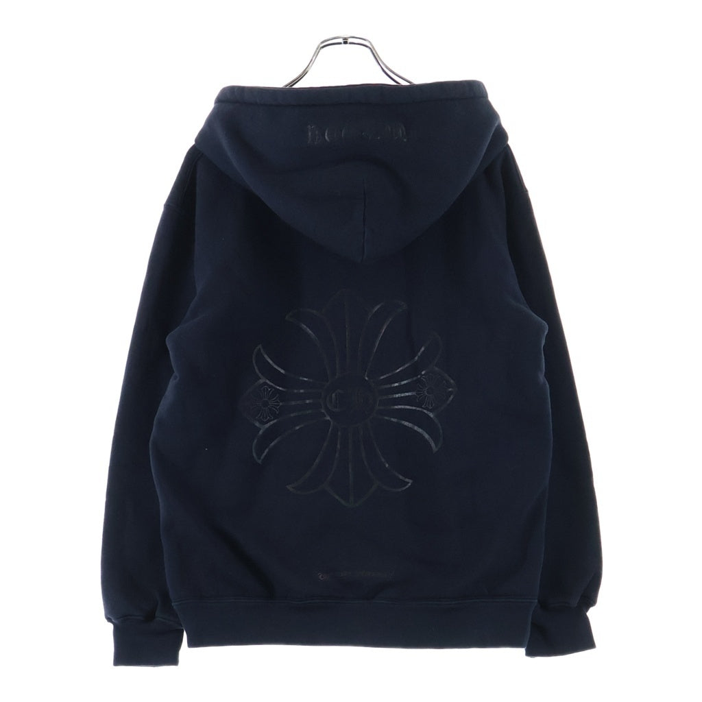 CHROME HEARTS(クロムハーツ) OLD SWTSHRT HD ZIP バックCHプラスプリント 裏地サーマル ジップアップパーカー ネイビー