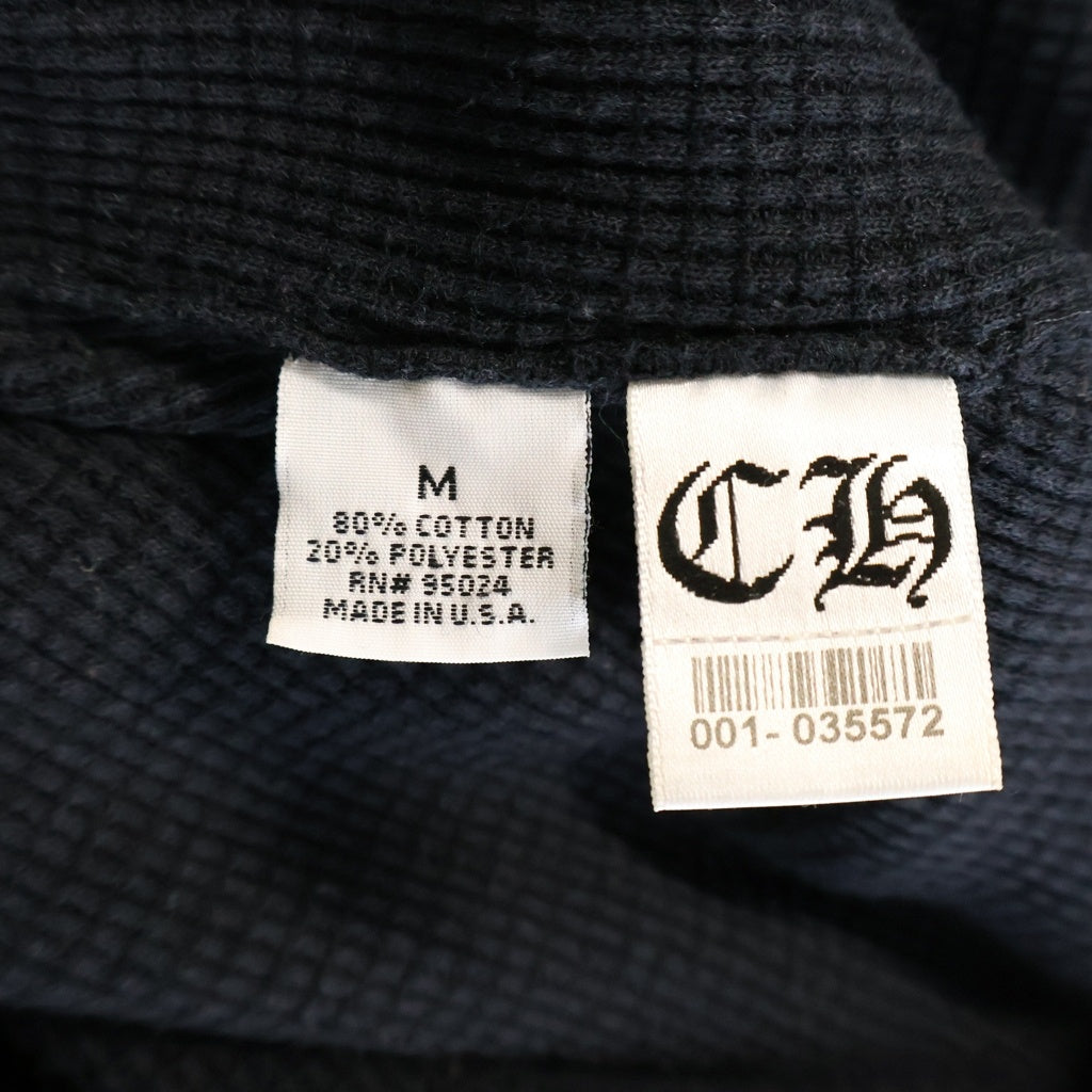 CHROME HEARTS(クロムハーツ) OLD SWTSHRT HD ZIP バックCHプラスプリント 裏地サーマル ジップアップパーカー ネイビー
