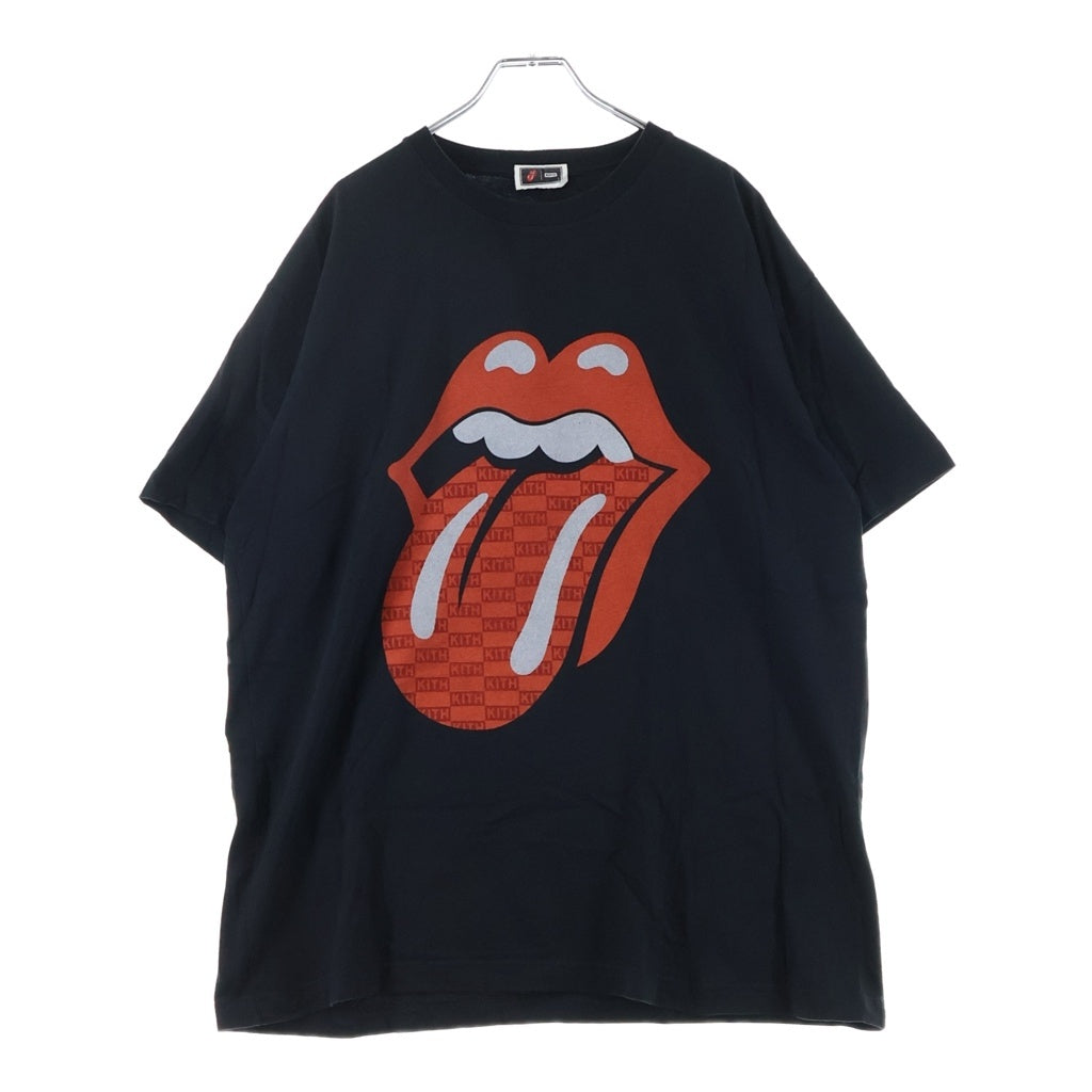 KITH(キス) x The Rolling Stones Monogram Tongue Tee Black ザローリングストーンズ モノグラム タン Tシャツ ブラック