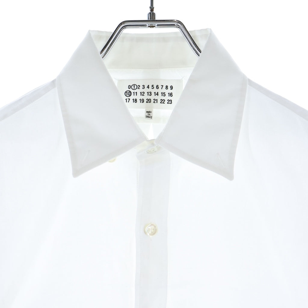 Maison Margiela(メゾンマルジェラ) 25SS ボタンダウン コットン 長袖シャツ ホワイト S50DL0505